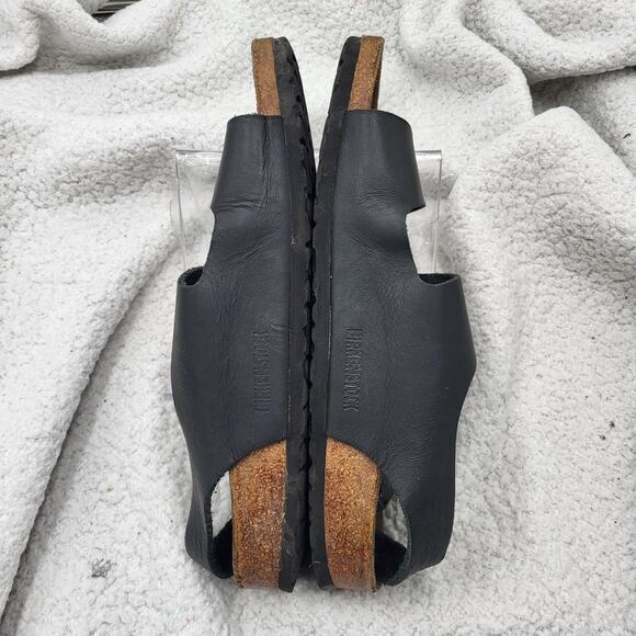 Birkenstock Milano Black Nubuck Oiled Leather Mens Size 44 US 11-11.5 main image 4